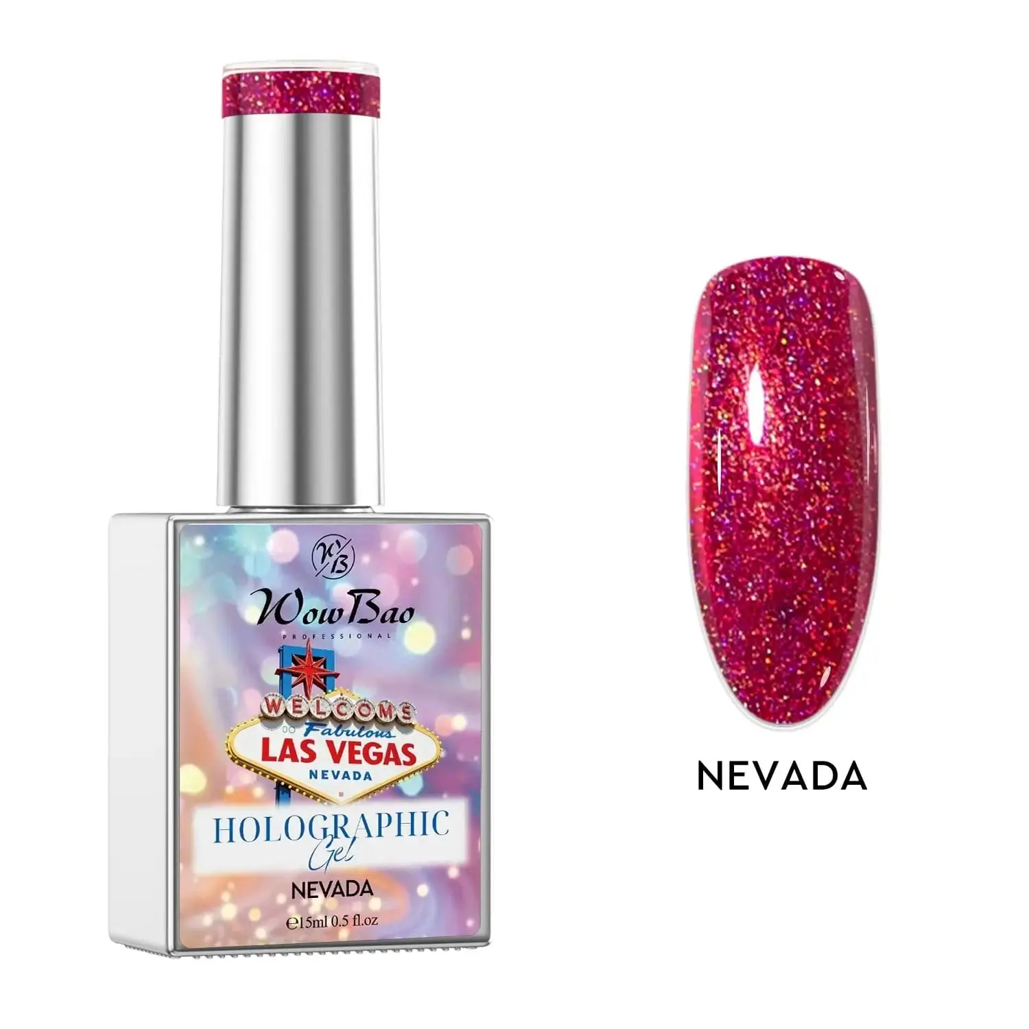 Las Vegas Gel Polish Set of 12 collection with colour chart - TPO / Hema-Free Gel Polish 15ml - Image 3