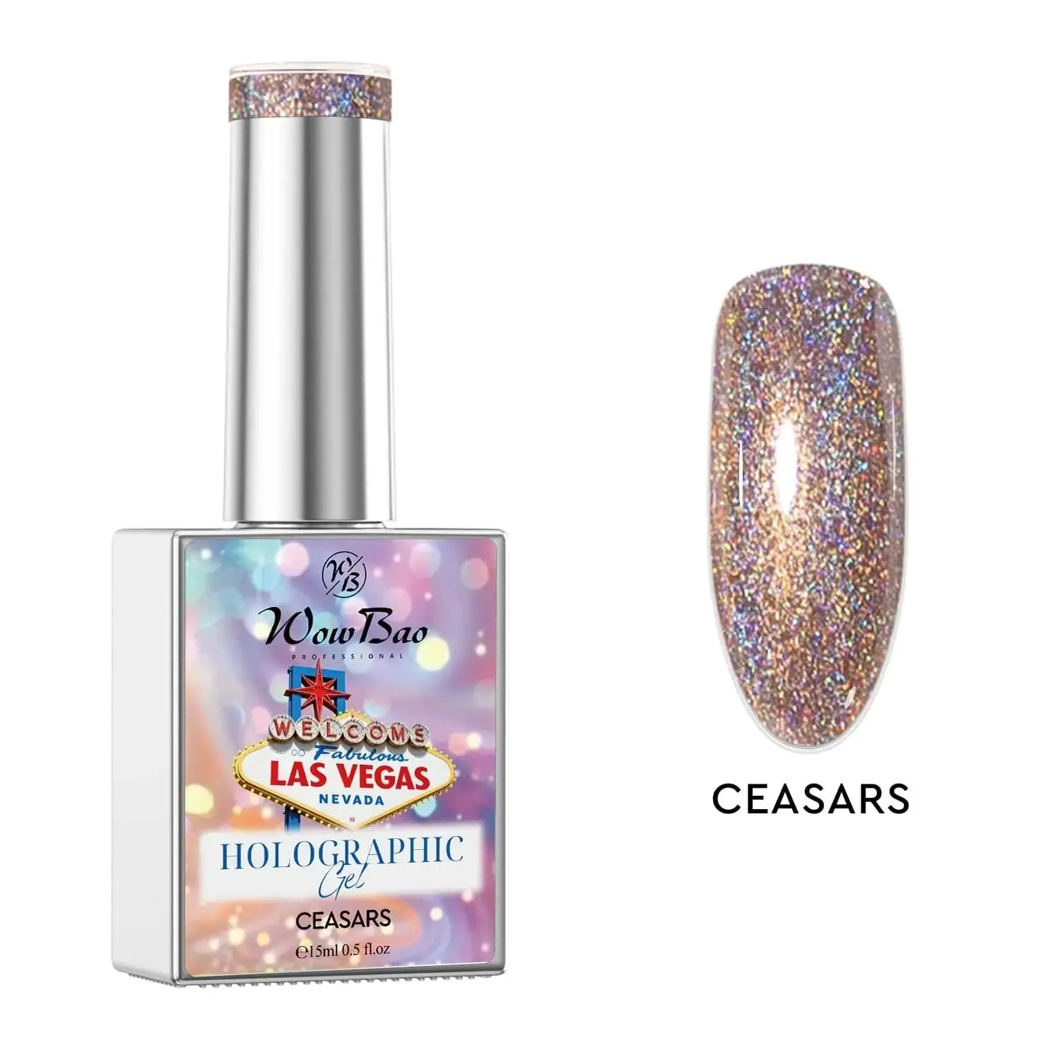 Las Vegas Gel Polish Set of 12 collection with colour chart - TPO / Hema-Free Gel Polish 15ml - Image 12
