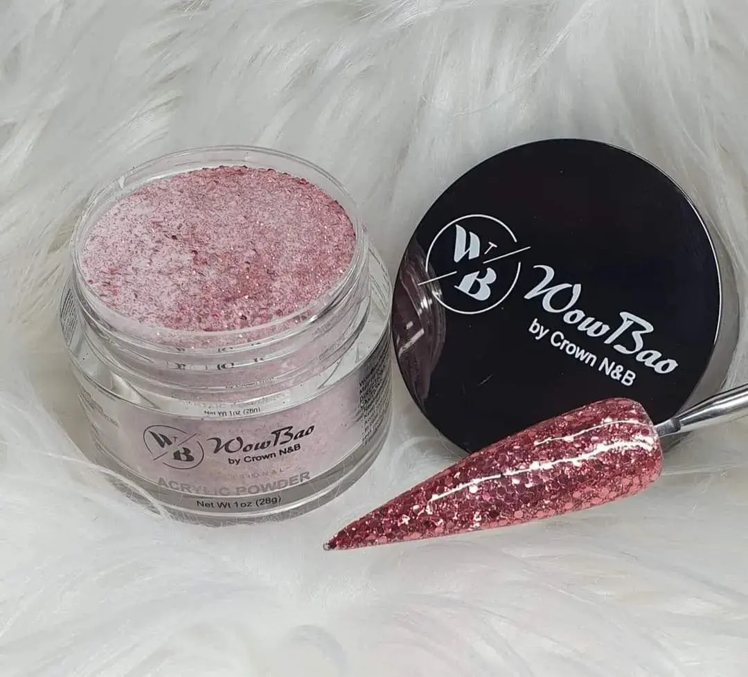 519 Sparkling Rosé Acrylic powder Premium glitter
