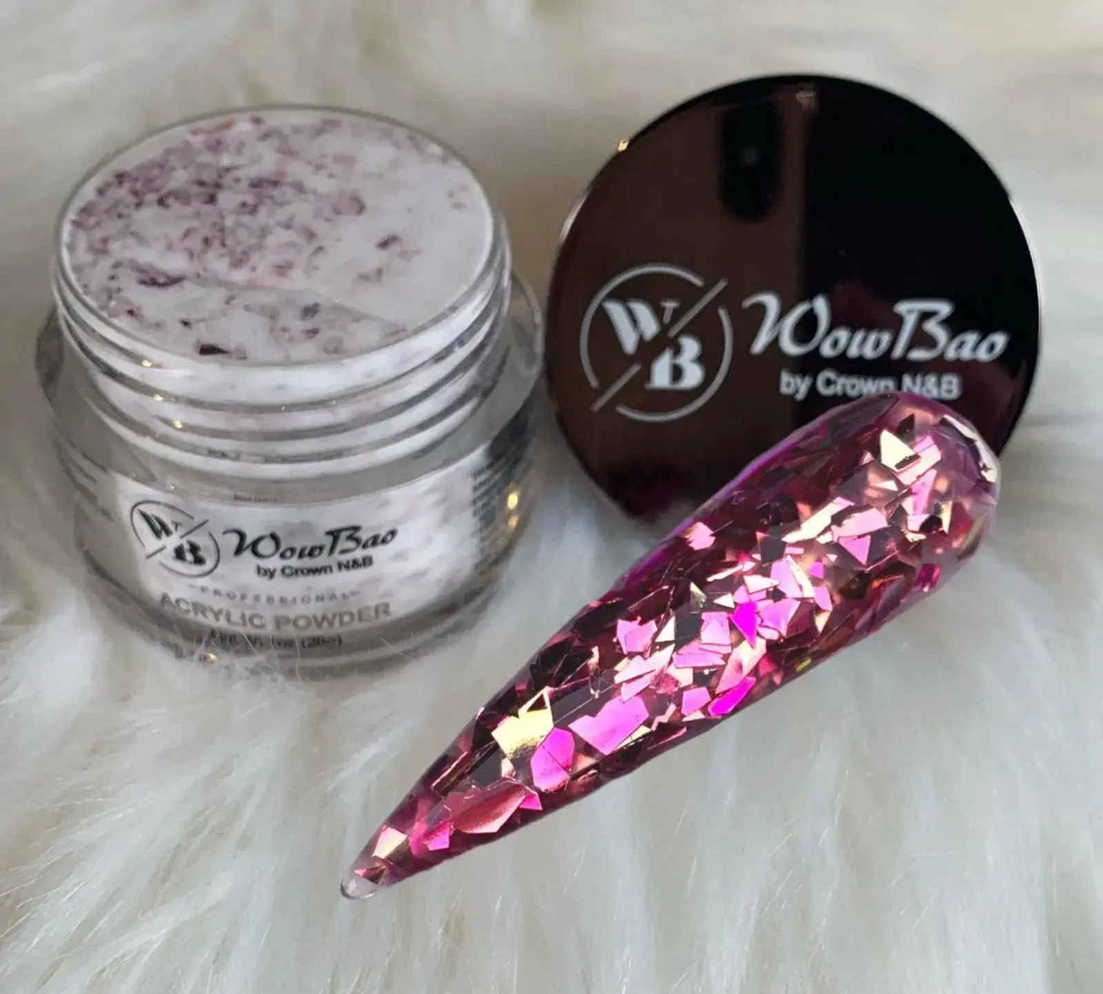 557 Sparkling Fushia 1oz/28g wowbao acrylic powder