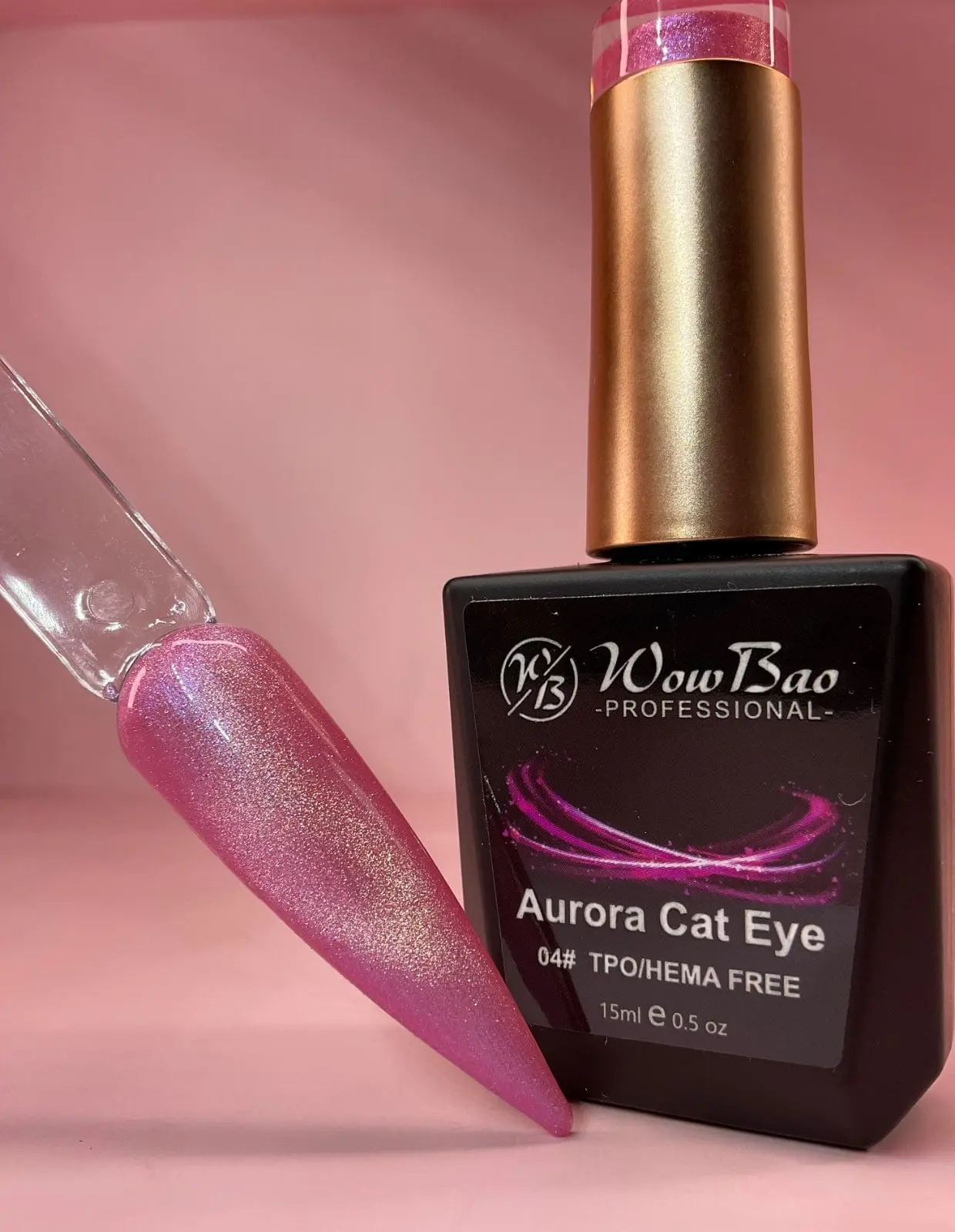 WowBao Aurora Cat Eye 04 - TPO / Hema-Free Gel Polish 15ml - Image 3