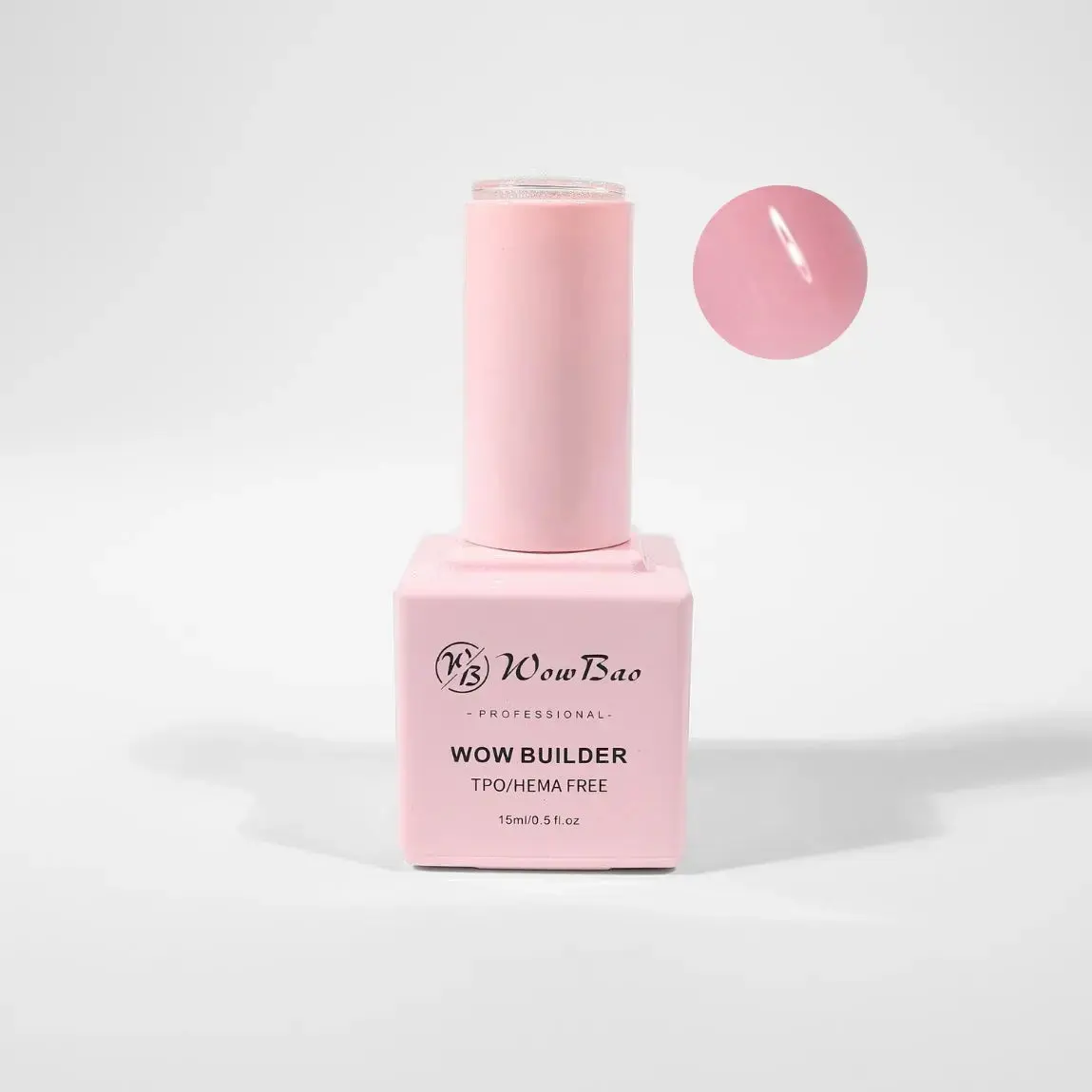 BIB08 TPO/Hema Free Coral Kiss WOW brush on Builder Gel in a bottle