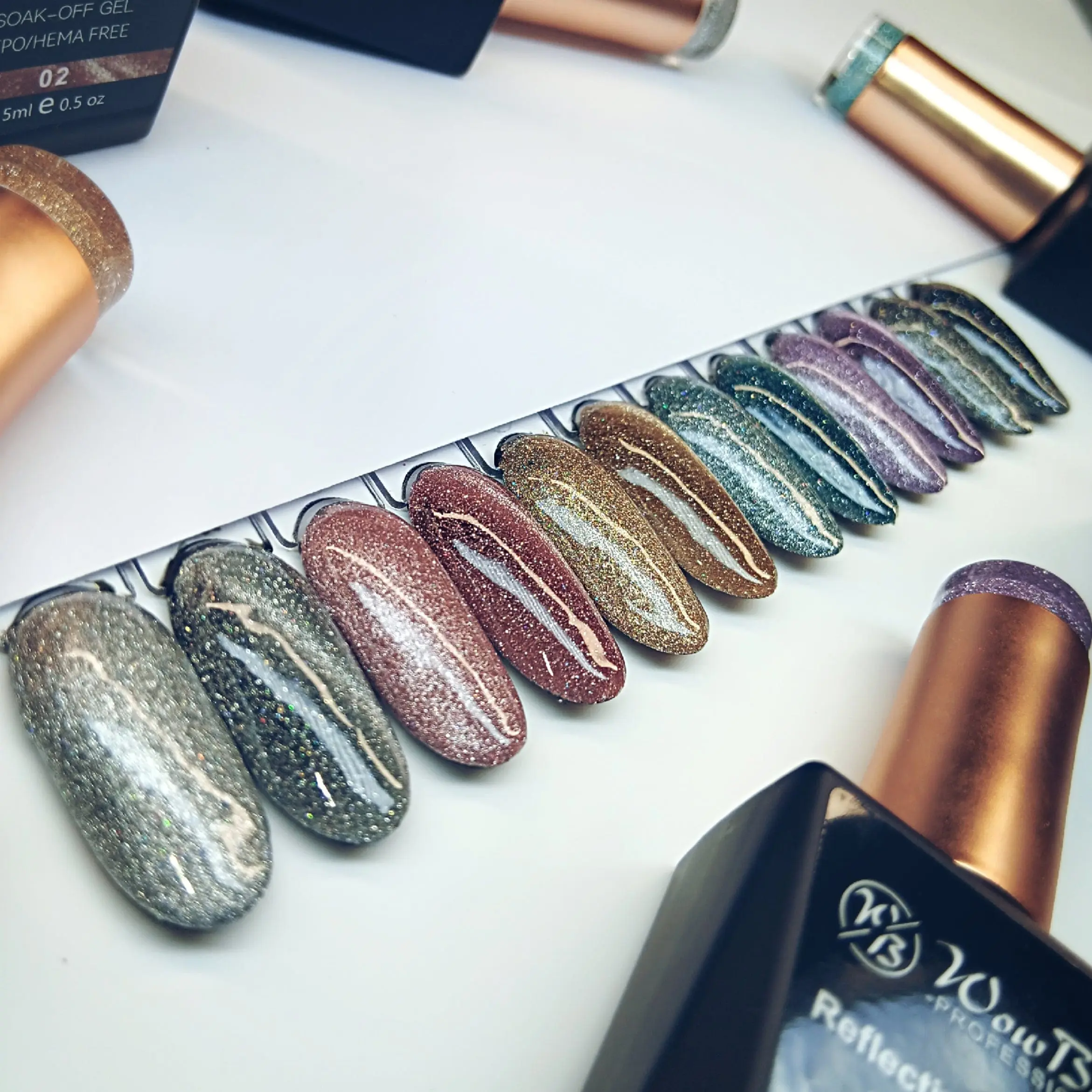 WowBao Cat Eye Set of 18 collection - TPO / Hema-Free Gel Polish 15ml FREE 5-way MAGNET - Image 4
