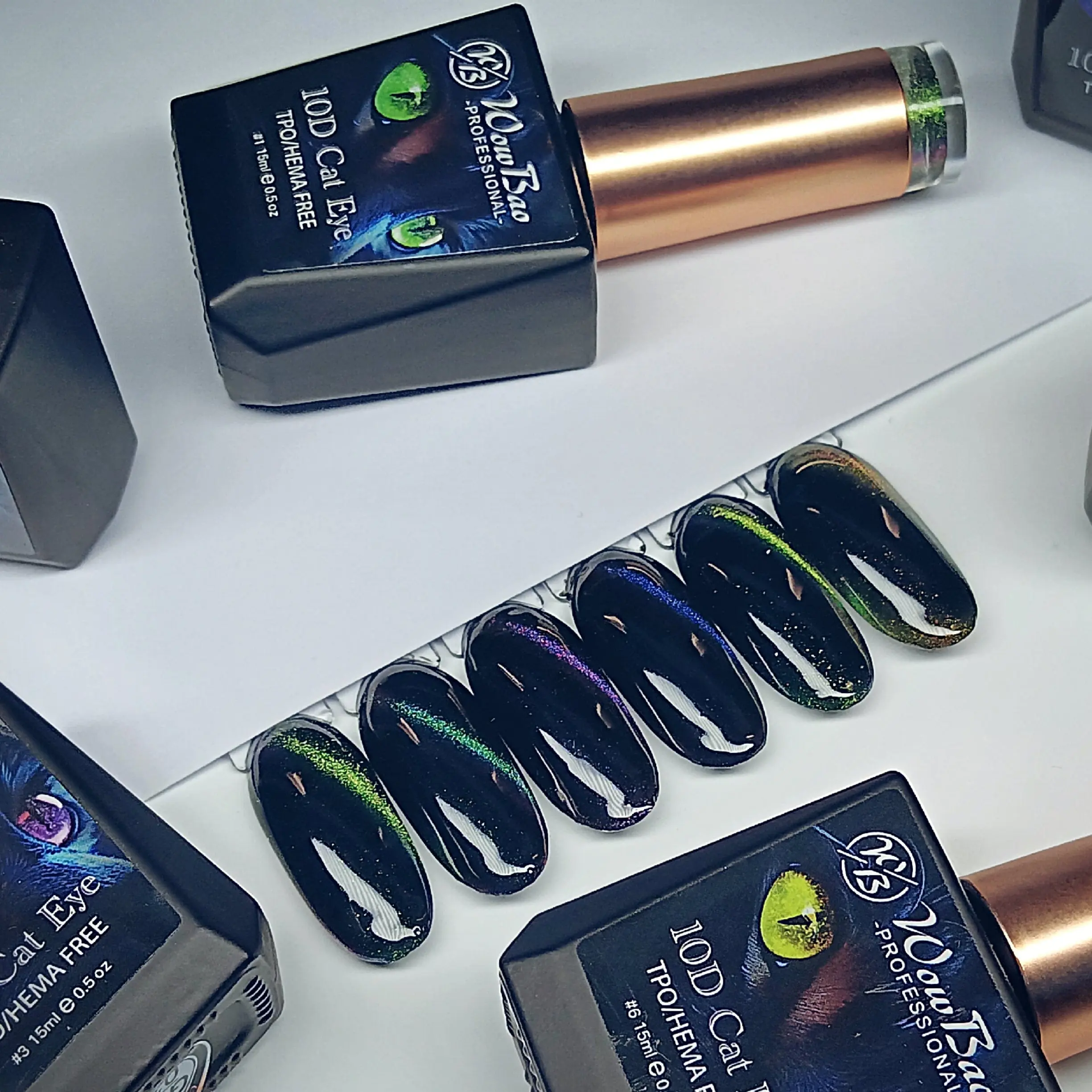 WowBao Cat Eye Set of 18 collection - TPO / Hema-Free Gel Polish 15ml FREE 5-way MAGNET - Image 6