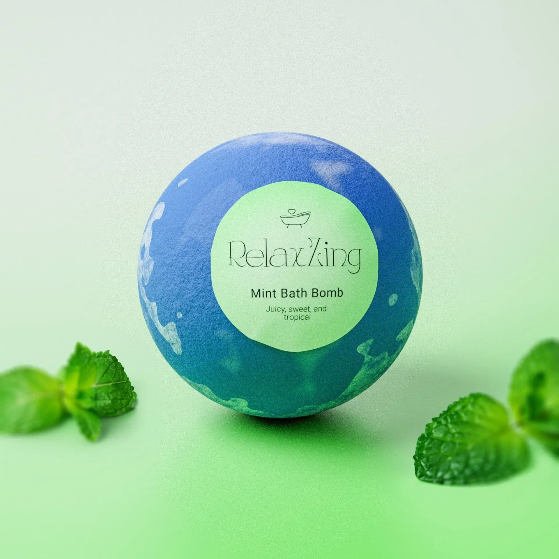 Frosty Leaf-Mint Bathbomb