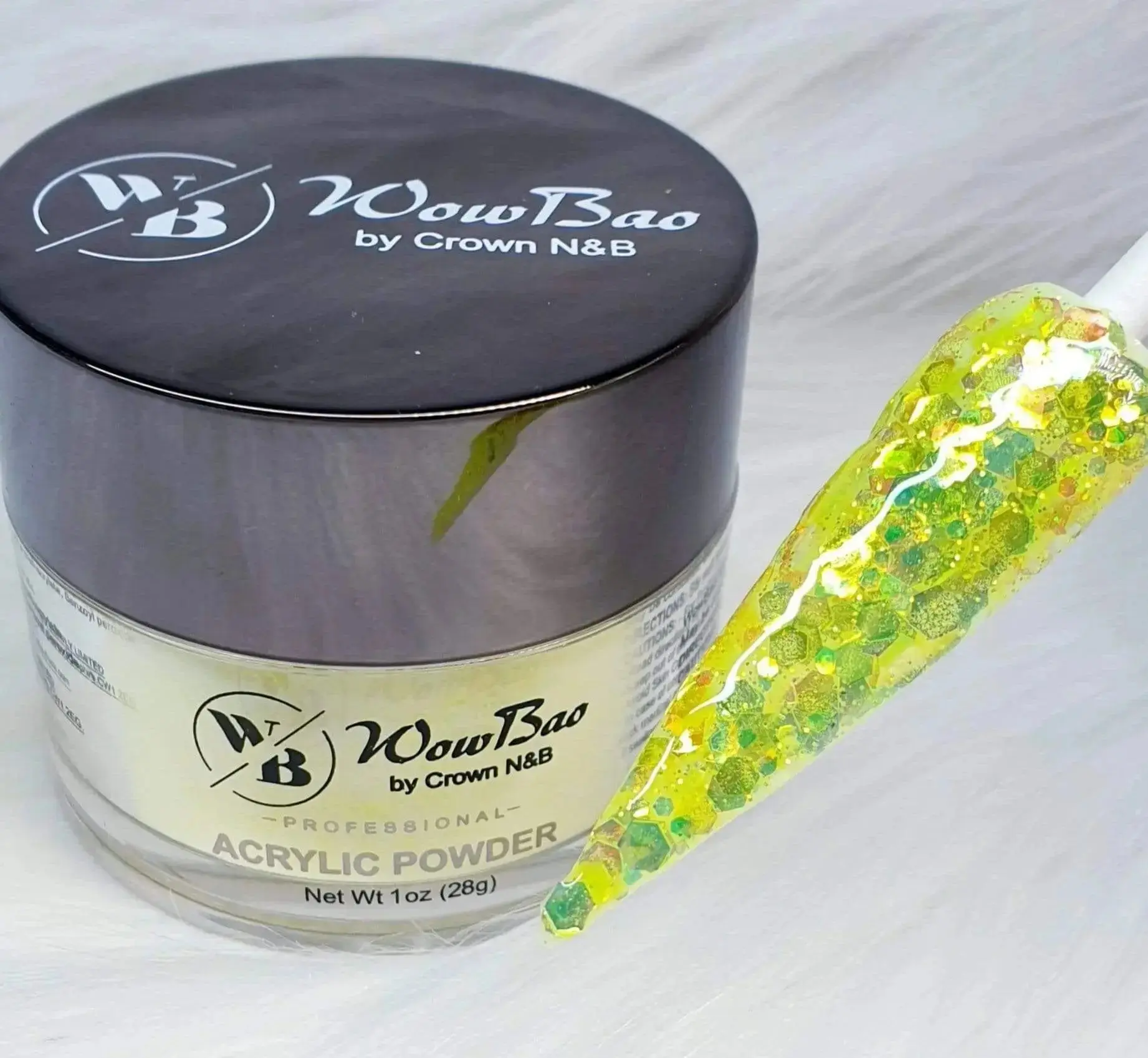 650 WOW Yellow Glitter 1oz/28g Wowbao Acrylic Powder
