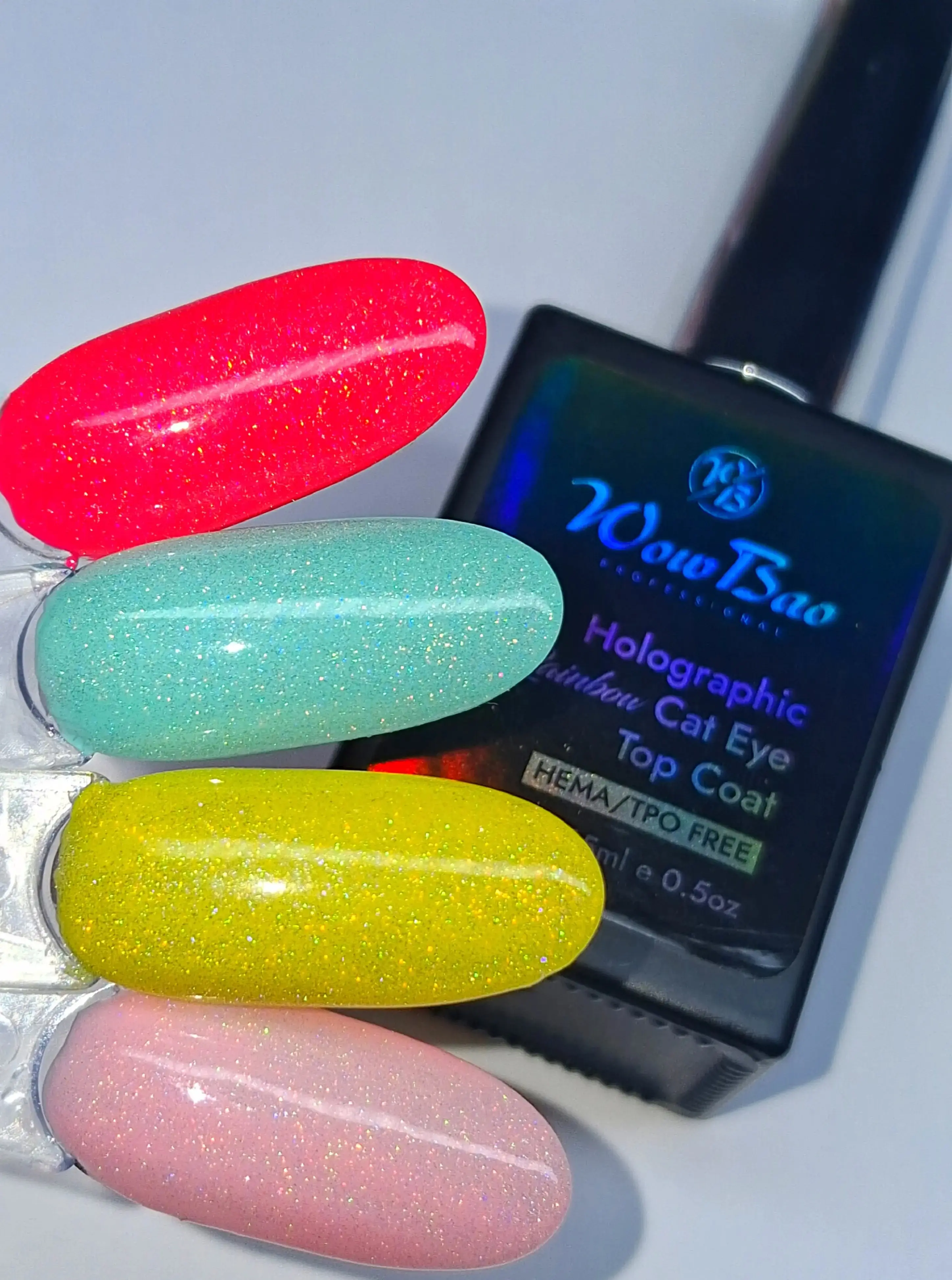 Holographic Cat Eye Top Coat Hema/TPO-Free - Image 3